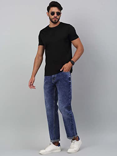 Image of LOUIS STITCH Mens Jeans Italian Cloth Denim Mid Rise Super Stretch Butter Comfort Relaxed Fit Jeans for Men (LSJNC-BU92)