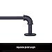 Sun Zero SN47073 Bronn Industrial Pipe Blackout Wrap Around Curtain Rod, 36-66
