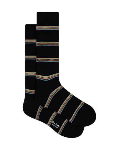 Paul Smith Black Multicolour Signature Stripe Block Socks. One Size