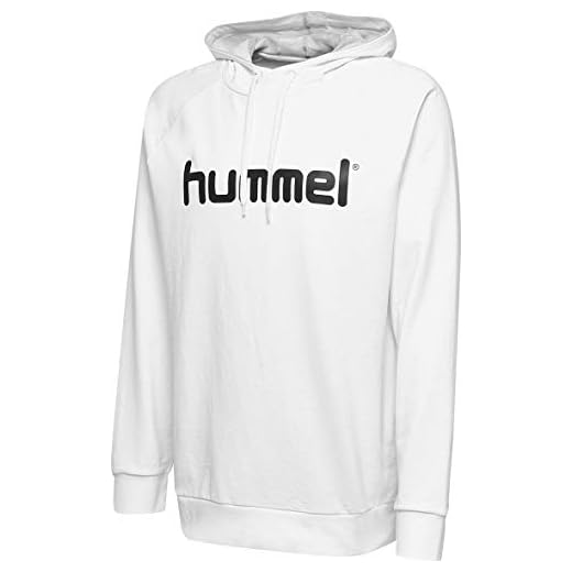 Hummel herr huvtröja Hmlgo Cotton logo hoodie vit X-L