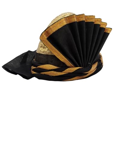 Image of BookMyCostume Traditional Indian Turban, Safa & Pagdi Collection - Ethnic Royal Headwear, Cultural Event & Fancy Dress Costumes | Ideal for Barati, Folk Dance & Themed Functions for Boys, Men & Adults