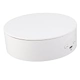 OPPWONG Espositore Rotante Elettrico Giradischi Fotografico Silenzioso con Carico da 6,6 Libbre per Orologi (WHITE)
