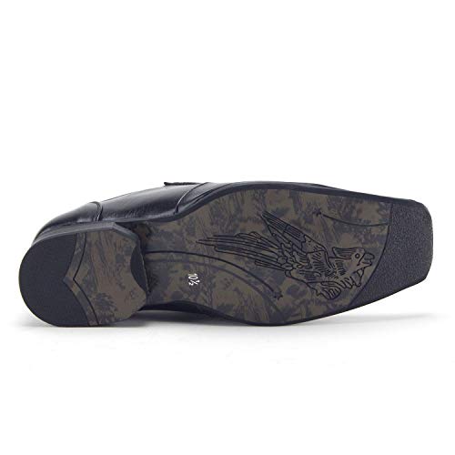 Men's 99374 Slip On Square Toe Classic Loafers Dress Shoes4