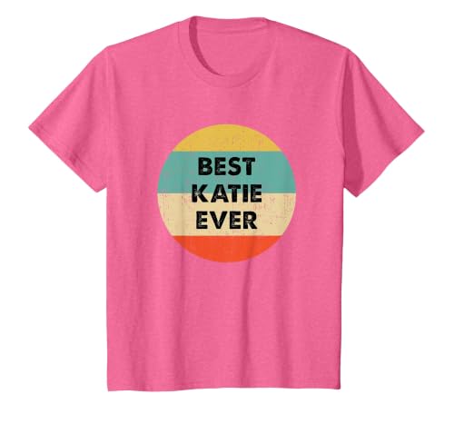 Katie Name T-Shirt, Youth, Pink Heather, 3T
