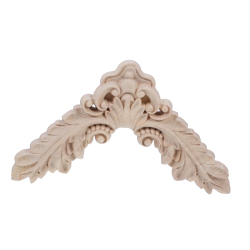 Aplique de madera PRETYZOOM de 2 piezas para decorar muebles 8