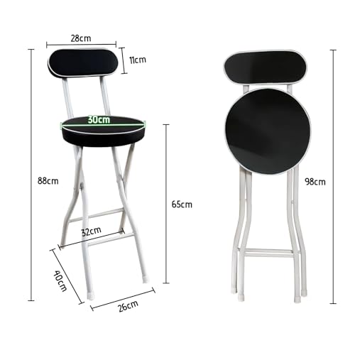 Tabouret pliable portable avec dossier pour soulager le dos et optimiser les petits espaces - 4