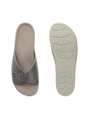 Image of Carlton London women's Flatform Comfortable Slide Sandals with Buckle