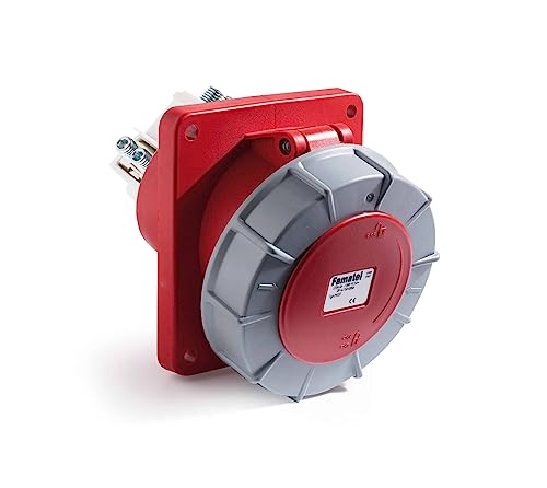 Socle CETAC 2P+TT 125A IP67 incliné pour chantiers et ateliers