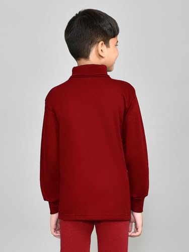 Image of Lux Cott's Wool Boys High-Neck Full Sleeves Thermal Top | High Neck Thermal Top for Boys | Pack of 2