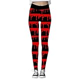 MICKURY Jumpsuits Für Damen Push Up Hose Peso Hose Jeans Beige Damen Jogginghose Für Damen Frauen Halloween 3D Druck Slim Stretch Yoga Pants Outdoor Gym Pants C-Rot XXL