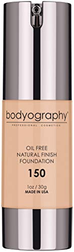 Bodyography Matte Foundation Makeup (Luz Medium # 150) Oil-Free Anti-Envelhecimento Salon Natural Fi