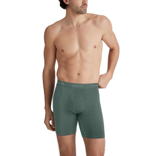 Image of Tommy John Men's Luxe Modal 6 inch Mid-Length Boxer Brief Underwear 3-Pack | 3 Pack, Stay-Put Waistband, Luxury Soft, Machine Wash, Contour Pouch for Comfort and Control, Tagless, Stretch Style