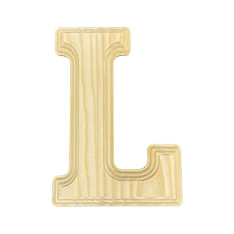 Crafts Central Pine Wood Beveled Wooden Alphabet Letters for Arts & Crafts, Decorations and DIY (L) Cover