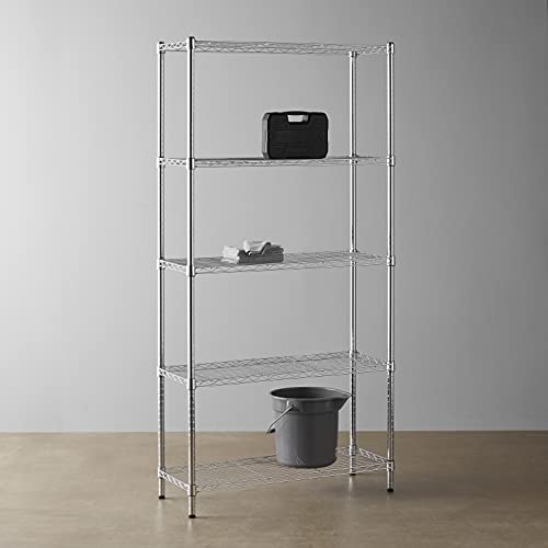 Amazonbasics Stellingkast Met 5 Schappen, Tot 160 kg Per Schap, Chroom - Image 5
