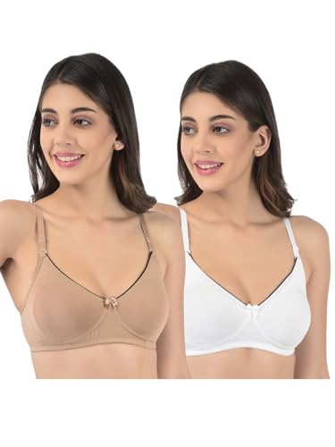 Image of Softline Women's Secret Shaper Wire-Free Non-Padded Molded Bra Combo | Seamless, Breathable & Soft Fabric | Full Coverage & Everyday Comfort (Pack of 2)