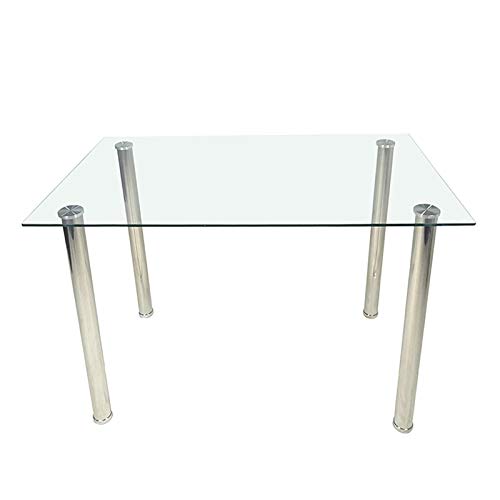 Trlec (43.3 x 27.6 x 28.9) inch Dining Table,Tempered Glass Dining Table,Stylifing Modern Dining Table,Rectangle Tableï¼ˆonly Tableï¼‰