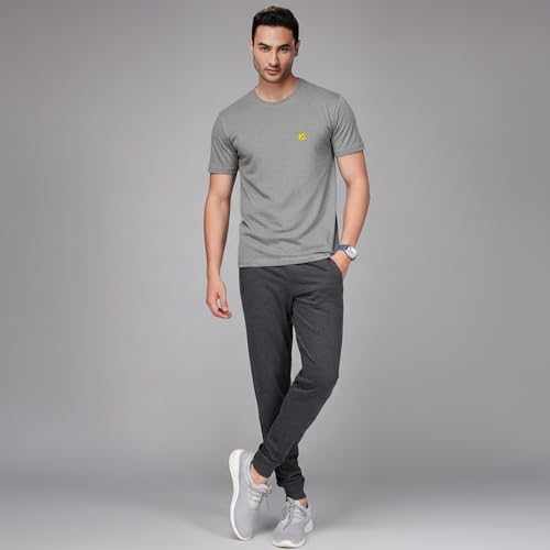 Image of AMUL COMFY Men's Cotton Plain Round Neck Half Sleeve Casual T-Shirts