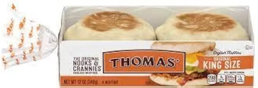 Thomas KING SIZE English Muffins-12oz. (4-Count)- 2PK