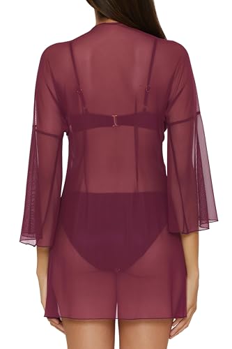 BECCA womens Muse Mesh Tunic, Casual, Sheer, Beach Cover Ups for Women2