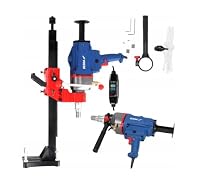 Betonbohrgerät mit Ständer max. Durchmesser ø 205 mm 2300 W, bis zu 14000 U/Min, innovatives Wasserzufuhrsystem, Überstromschutz, Sanftanlauf, Universeller Bohrkronenanschluss 1¼'' und mehr