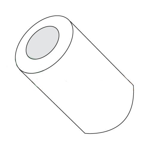 3/8" OD Round Spacers / #10 x 1/8" / Nylon/Outer Diameter: 3/8" / Hole Size: #10 / Length: 1/8" (Carton: 1,000 pcs)