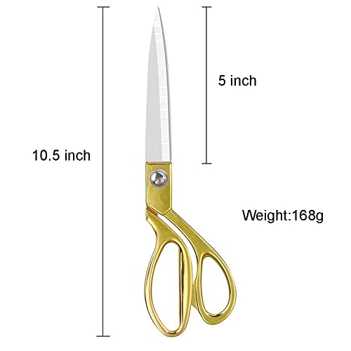 Aemoe 10.5" Ribbon Cutting Scissors Heavy Duty Metal Large Scissor Professional Scissors for Ceremony Special Events, Inaugurations & Ceremonies Gold