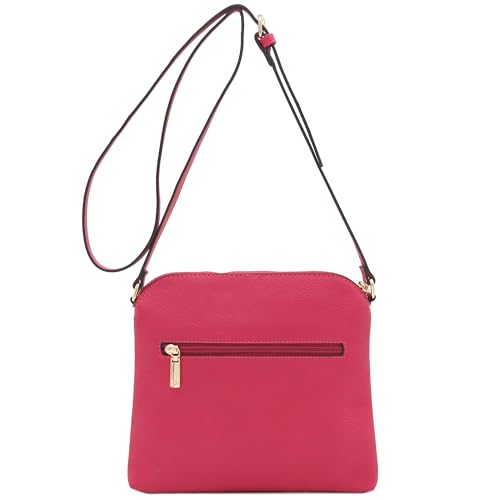 Image of FashionPuzzle Chevron Quilted Medium Crossbody Bag with Tassel Accent