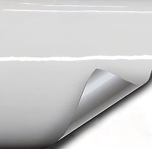 White Gloss 2.5ft x 5ft Car Wrap Vinyl Roll with Air Release 3MIL-8