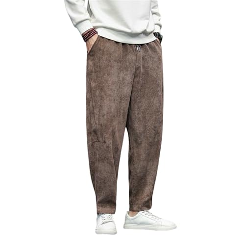 Pantalon long homme style chinois en velours côtelé idéal pour l'automne