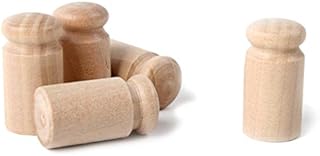 Miniature Unfinished Wood Milk Cans - Pack of 30 Blank Wood Milk Cans for Arts and Crafts (1-1/4 H x 3/4" Dia)