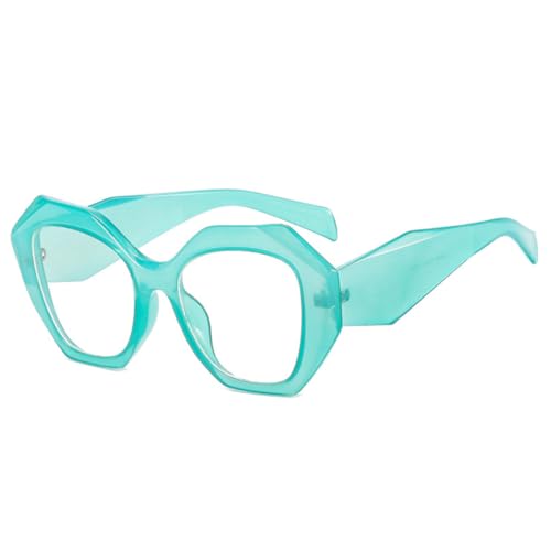 Lunettes de soleil œil de chat à charnière flexible et monture polygonale légère