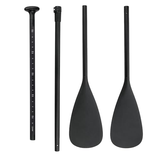 BREEZENEST Adjustable Kayak Paddle 2 in 1 Kayak & SUP Paddle Lightweight Aluminium Detachable Paddle 170-210cm Floating Boat Oar with Symmetrical Blade for Kayaking Paddle Boarding Touring Black