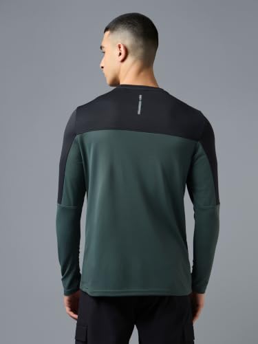 Image of TECHNOSPORT Men's Slim Fit Full Sleeve Crew Neck T-Shirt, TECHNOCOOL+ Quick Dry Moisture Wicking Stretchable Sports Gym and Casual Wear