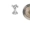 Newport Brass 3-374 Single Metal Cross Handle with Escutcheon for the Aylesbury, Biscuit