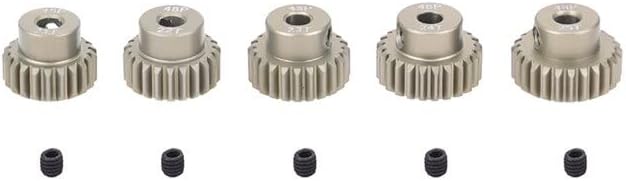 Replacement Part For Aluminium Metal Motor Gear 5PCS 48DP 3.175mm Metal Pinion Motor Gear Set For 1/10 RC Car Truck - (Color: Style2)