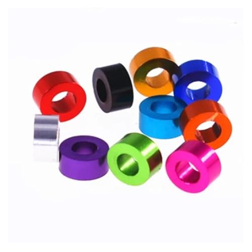 Entretoise 10 pièces M8 aluminium orange pour rondelle plate de calage et visserie