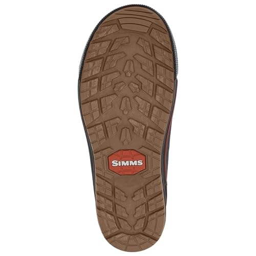 Simms Bota masculina Challenger de 18 cm, calçado de pesca sem cadarço, Preto, 40