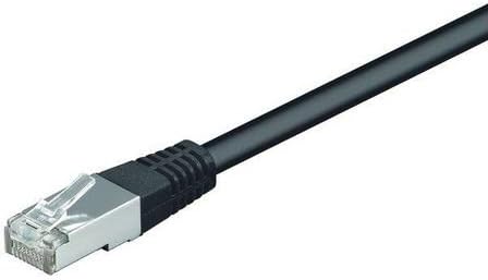 Goobay 68654 CAT 5e Verbindungskabel, F/UTP, schwarz, 0,5 m Kabellänge