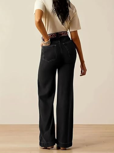 Image of ADBUCKS Wide Leg Jeans for Women | Jeans Pant for Women | High Rise Jean I