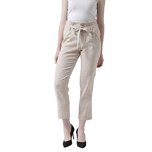 Buy Aayna Women Beige Regular Fit Self 