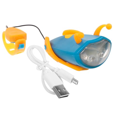 HANABASS Rechargeable Bike Headlight with Horn Durable Cycling Safety Flashlight for Bee Design Easy to Install Handlebar Light for Bicycles and Balance Bikes