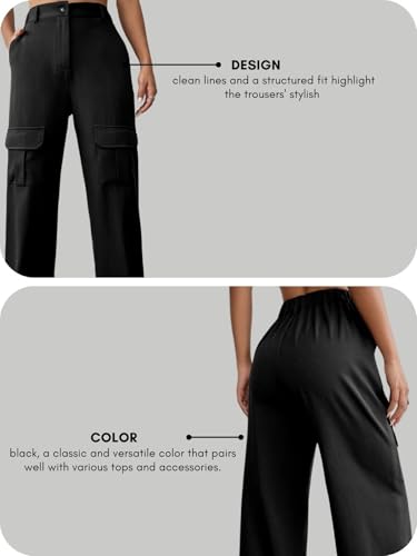 Image of Leriya Fashion Women's Loose High Rise Trouser | High-Waist Korean Pants | Formal Track Pant | Cargo Style Baggy Trendy