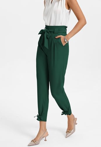 Image of GRACE KARIN Womens Casual High Waist Pencil Pants Paper Bag Pants for Work