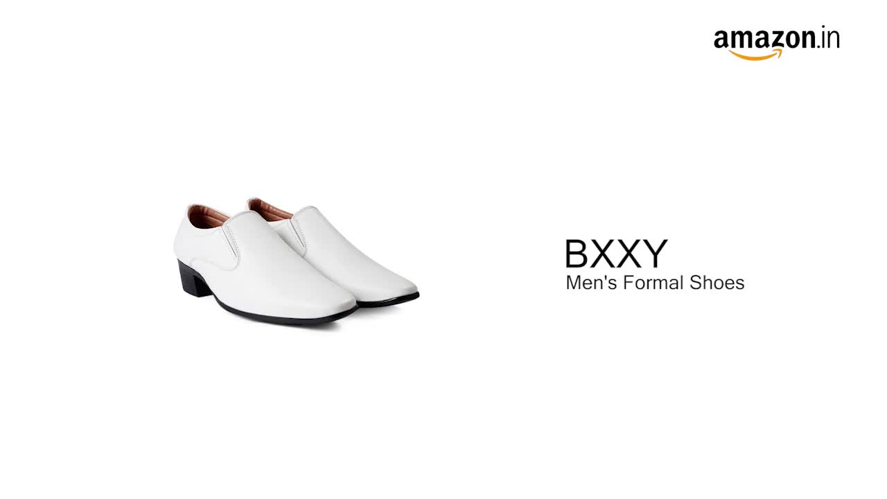 Watch BXXY Mens Faux Leather Height Increasing Formal Slip-On