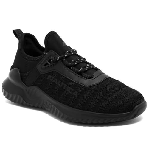 Image of Nautica Women's Casual Fashion Sneakers - Comfortable Walking Shoes with Knit Upper and Cushioned Support