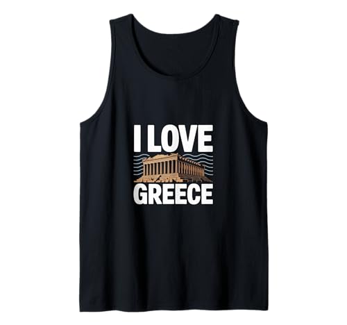 Hito de I Love Greece Partenón Camiseta sin Mangas