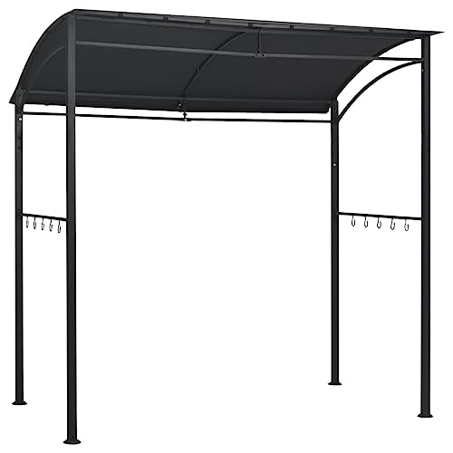 vidaXL BBQ Pavillon 10 Haken Witterungsbeständig Grillpavillon Grillzelt Grillüberdachung Grill Zelt Dach Überdachung 215x150x220cm Anthrazit Stahl vidaXL BBQ Pavillon 10 Haken Witterungsbeständig Grillpavillon Grillzelt Grillüberdachung Grill Zelt Dach Überdachung 215x150x220cm Anthrazit Stahl