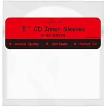 sdroceRyaM 100PCS CD/DVD Inner Sleeves Transparent Plastic Sleeve Anti-Static for 5inch CD and DVD Mini LP Storage