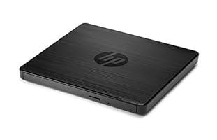 HP externes CD-/ DVD Laufwerk inkl CD und DVD Brenner mit USB Anschluss (F6V97AA) schwarz