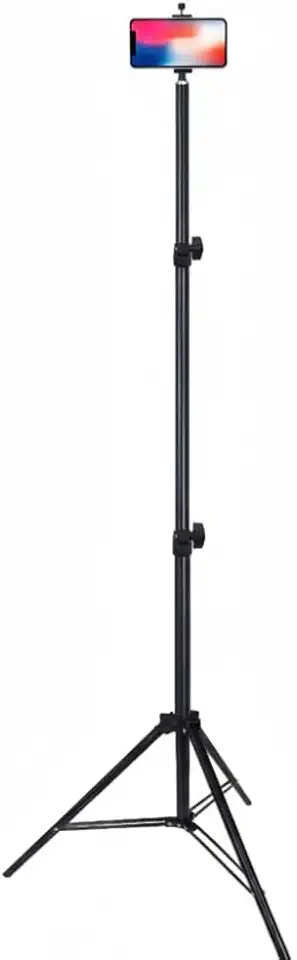 Suporte Tripé para Celular - Até 1,80m - Suporte Telescópico de Celular - Tripé Ajustável para 3 Alturas Portátil - Base para Celular Profissional 66cm à 1,80m para Gravação e Fotos